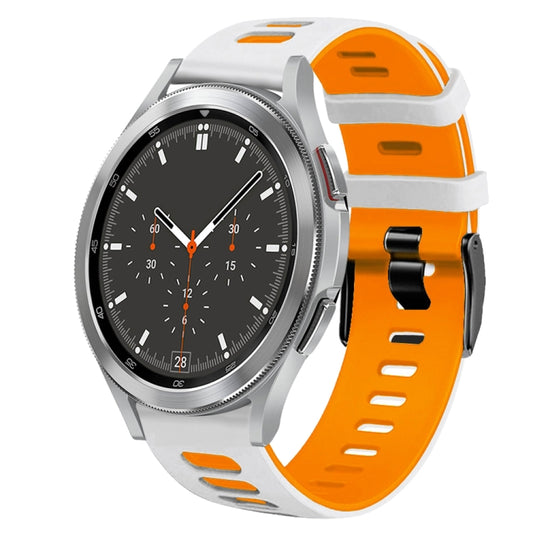 20mm Two-Color Silicone Watch Band, For Samsung Galaxy Watch 4 Classic 46mm