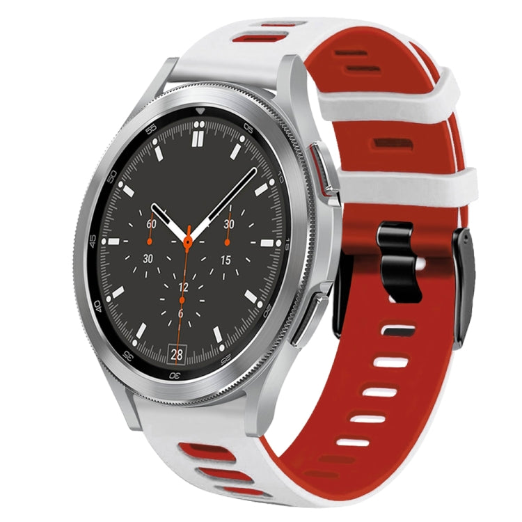 20mm Two-Color Silicone Watch Band, For Samsung Galaxy Watch 4 Classic 46mm