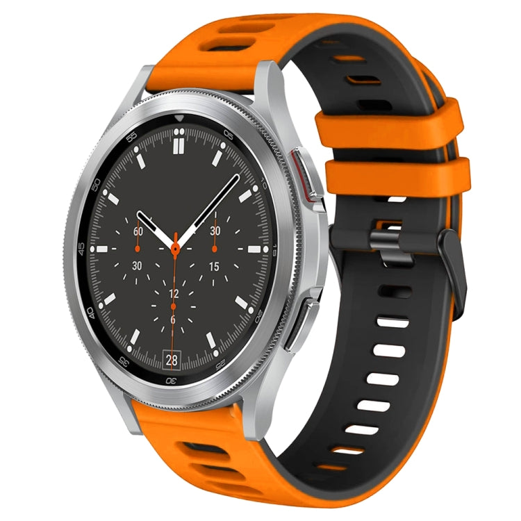 20mm Two-Color Silicone Watch Band, For Samsung Galaxy Watch 4 Classic 46mm