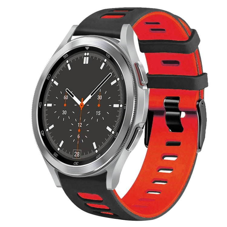 20mm Two-Color Silicone Watch Band, For Samsung Galaxy Watch 4 Classic 46mm