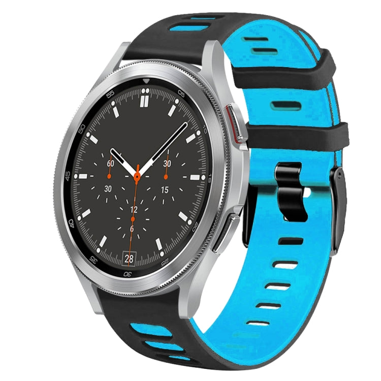 20mm Two-Color Silicone Watch Band, For Samsung Galaxy Watch 4 Classic 46mm