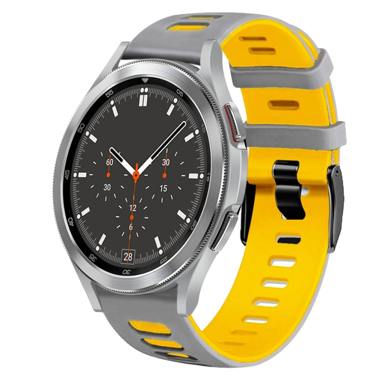 20mm Two-Color Silicone Watch Band, For Samsung Galaxy Watch 4 Classic 46mm