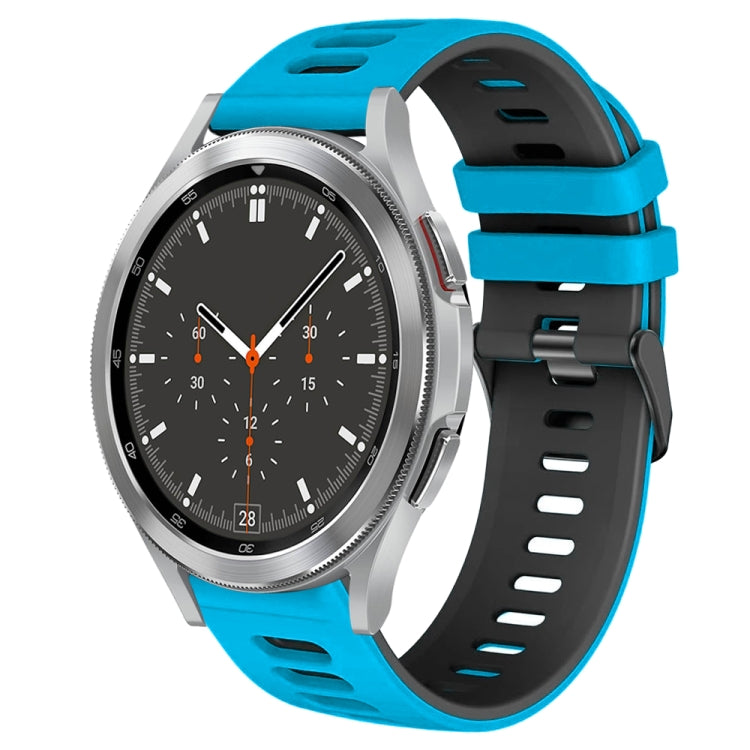 20mm Two-Color Silicone Watch Band, For Samsung Galaxy Watch 4 Classic 46mm