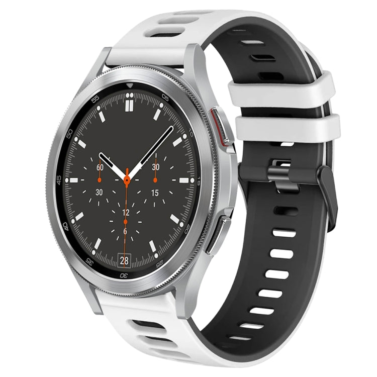 20mm Two-Color Silicone Watch Band, For Samsung Galaxy Watch 4 Classic 46mm