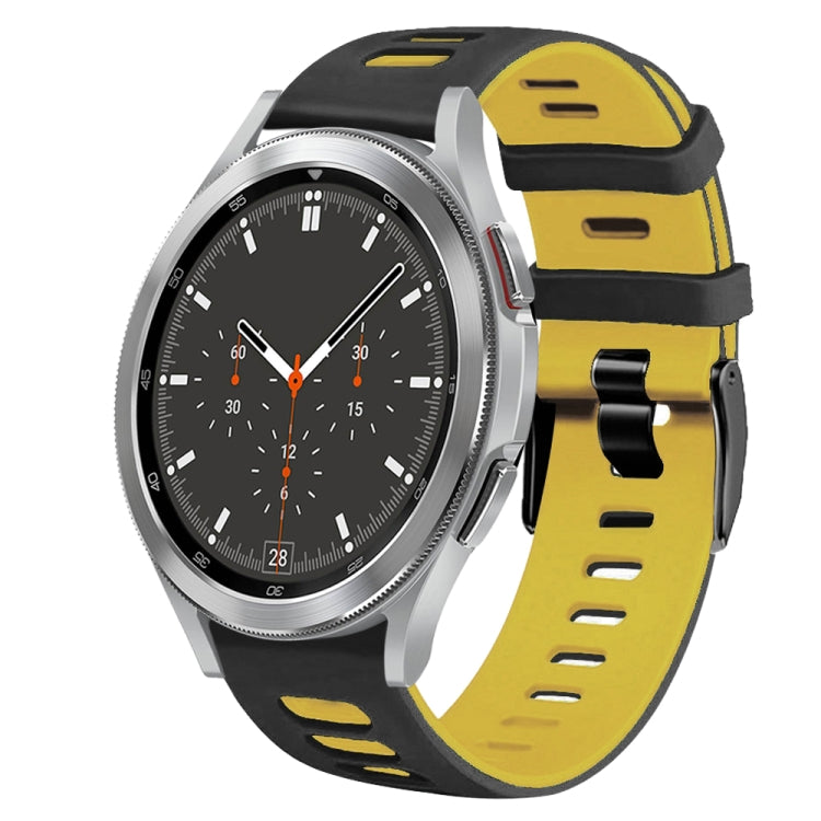20mm Two-Color Silicone Watch Band, For Samsung Galaxy Watch 4 Classic 46mm