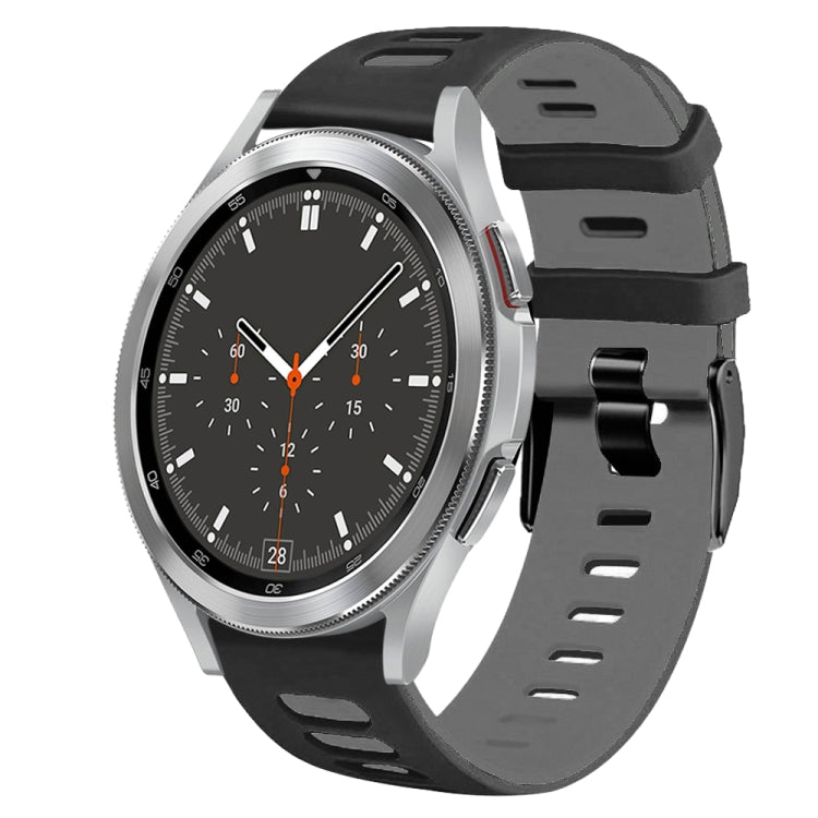 20mm Two-Color Silicone Watch Band, For Samsung Galaxy Watch 4 Classic 46mm