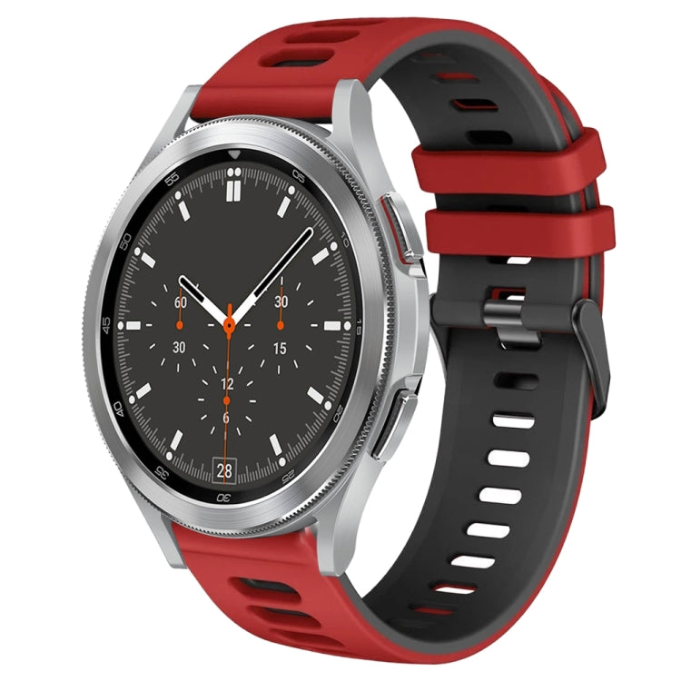 20mm Two-Color Silicone Watch Band, For Samsung Galaxy Watch 4 Classic 46mm