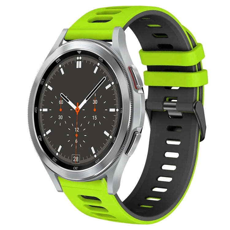 20mm Two-Color Silicone Watch Band, For Samsung Galaxy Watch 4 Classic 46mm