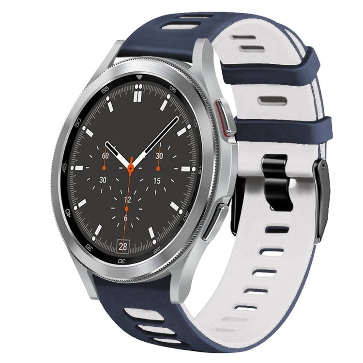 20mm Two-Color Silicone Watch Band, For Samsung Galaxy Watch 4 Classic 46mm