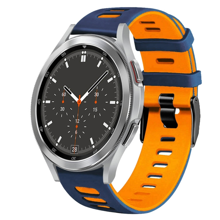 20mm Two-Color Silicone Watch Band, For Samsung Galaxy Watch 4 Classic 46mm
