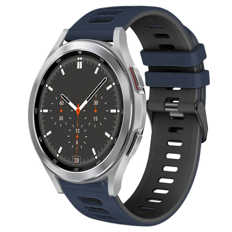 20mm Two-Color Silicone Watch Band, For Samsung Galaxy Watch 4 Classic 46mm