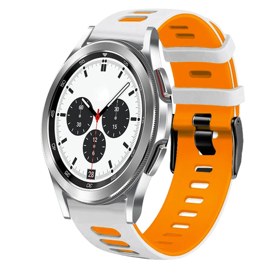 20mm Two-Color Silicone Watch Band, For Samsung Galaxy Watch 4 Classic 42mm