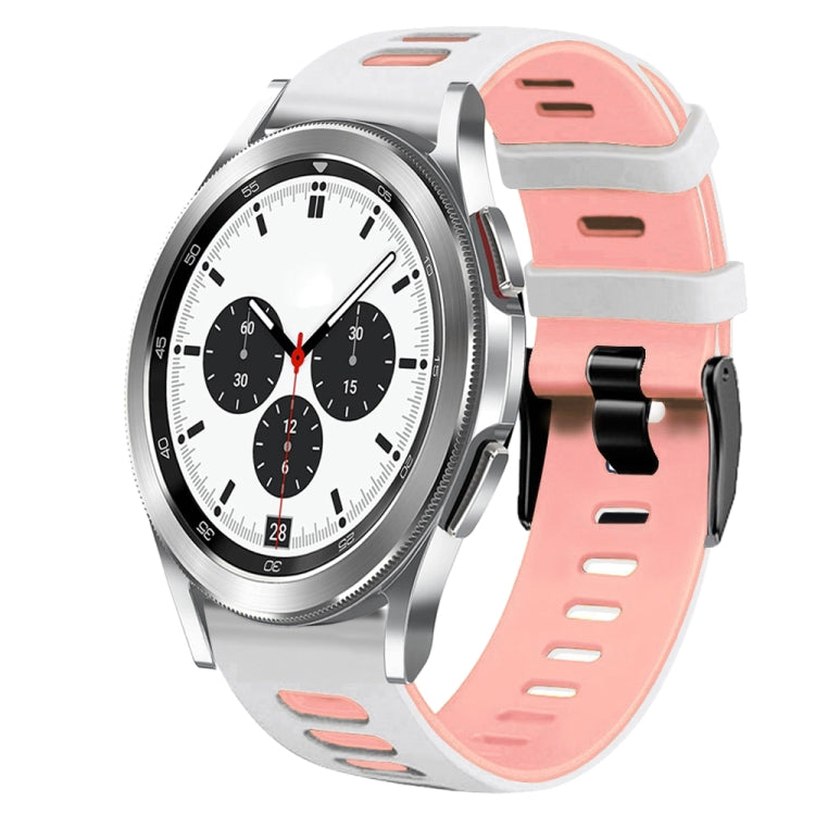 20mm Two-Color Silicone Watch Band, For Samsung Galaxy Watch 4 Classic 42mm