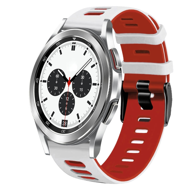 20mm Two-Color Silicone Watch Band, For Samsung Galaxy Watch 4 Classic 42mm