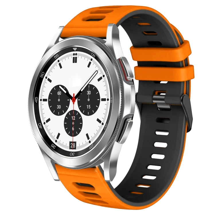 20mm Two-Color Silicone Watch Band, For Samsung Galaxy Watch 4 Classic 42mm