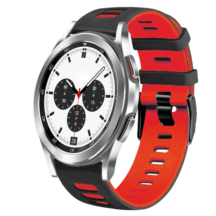 20mm Two-Color Silicone Watch Band, For Samsung Galaxy Watch 4 Classic 42mm