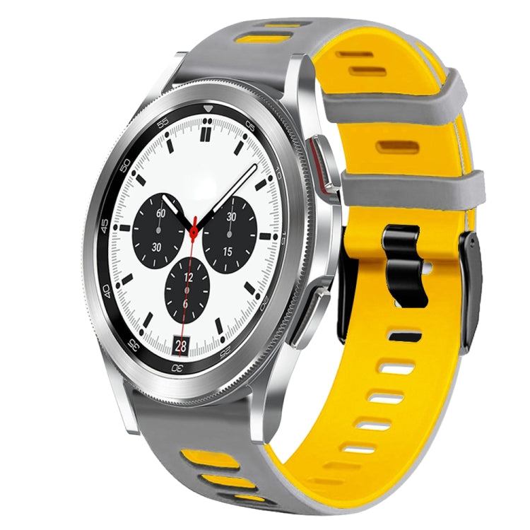 20mm Two-Color Silicone Watch Band, For Samsung Galaxy Watch 4 Classic 42mm