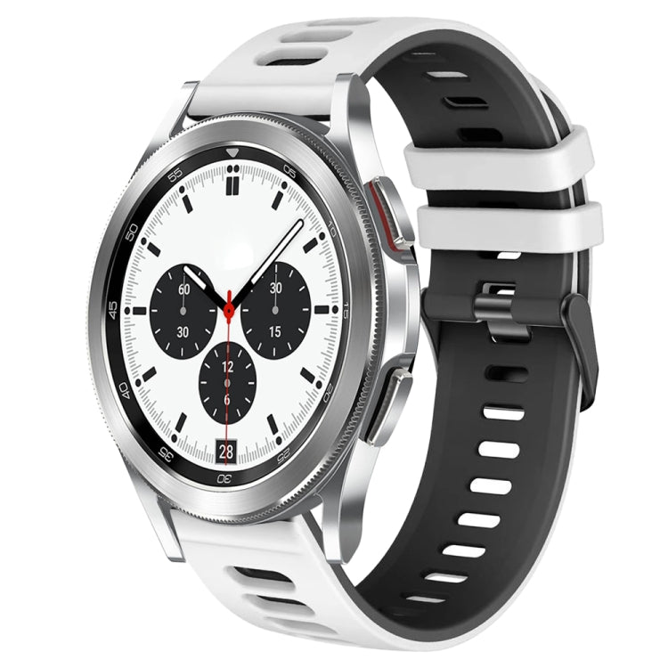20mm Two-Color Silicone Watch Band, For Samsung Galaxy Watch 4 Classic 42mm