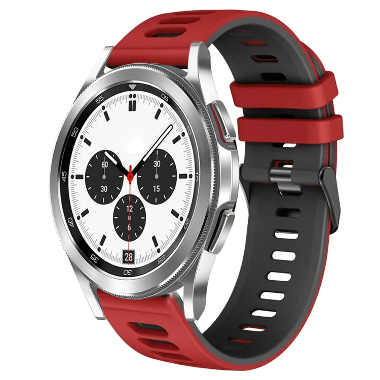 20mm Two-Color Silicone Watch Band, For Samsung Galaxy Watch 4 Classic 42mm