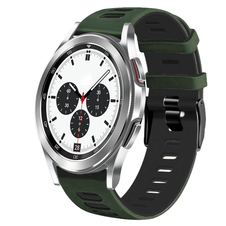 20mm Two-Color Silicone Watch Band, For Samsung Galaxy Watch 4 Classic 42mm