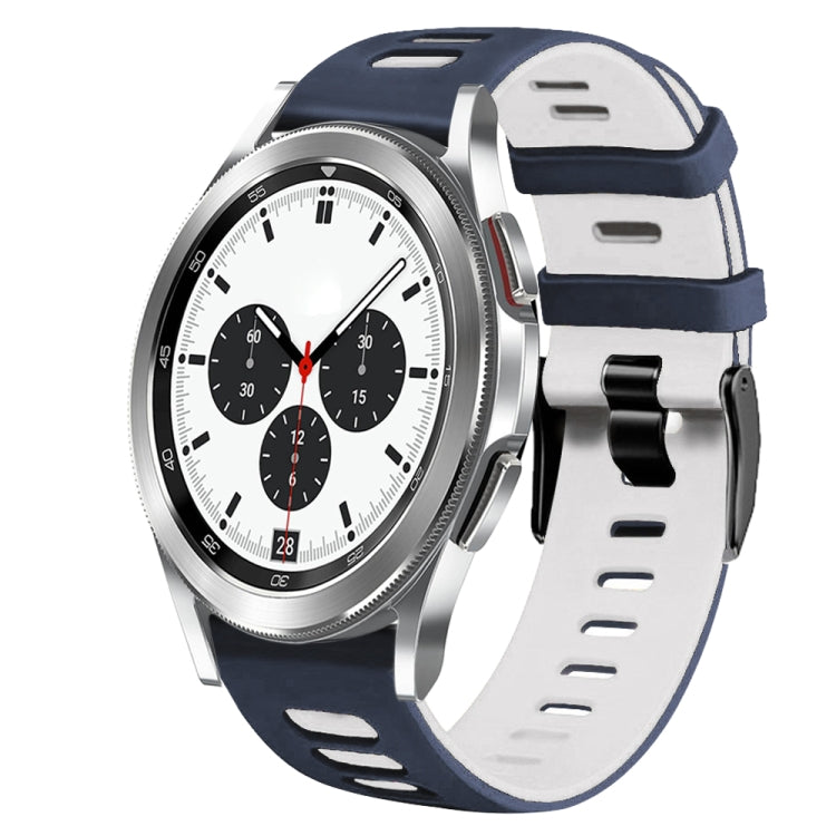 20mm Two-Color Silicone Watch Band, For Samsung Galaxy Watch 4 Classic 42mm