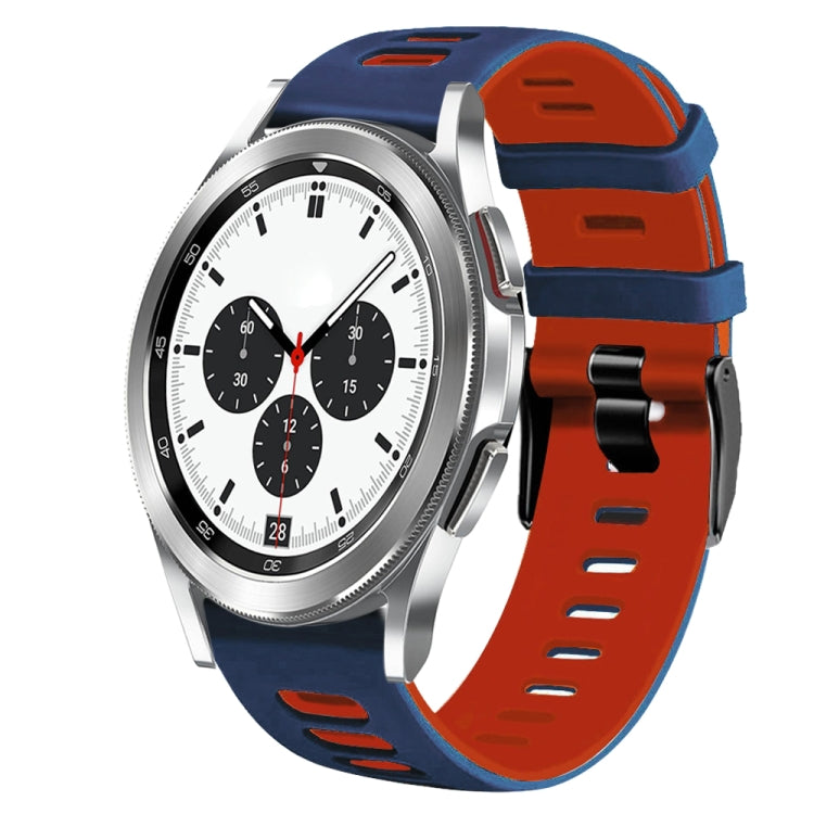 20mm Two-Color Silicone Watch Band, For Samsung Galaxy Watch 4 Classic 42mm
