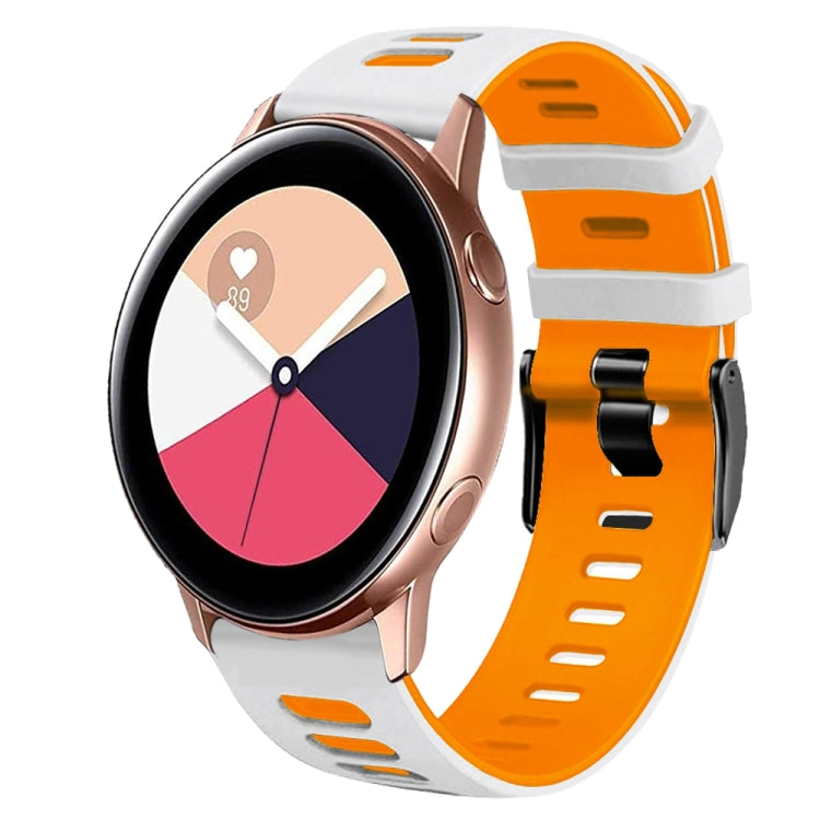 20mm Two-Color Silicone Watch Band, For Samsung Galaxy Watch Active 2