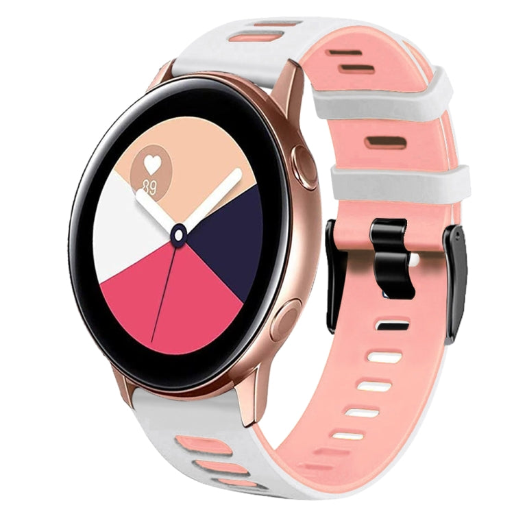 20mm Two-Color Silicone Watch Band, For Samsung Galaxy Watch Active 2