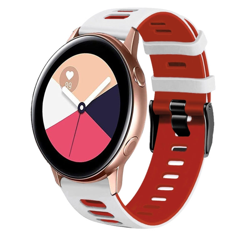 20mm Two-Color Silicone Watch Band, For Samsung Galaxy Watch Active 2