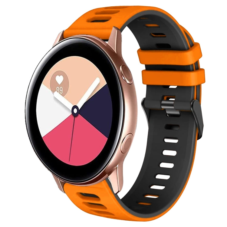 20mm Two-Color Silicone Watch Band, For Samsung Galaxy Watch Active 2