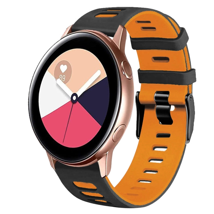 20mm Two-Color Silicone Watch Band, For Samsung Galaxy Watch Active 2