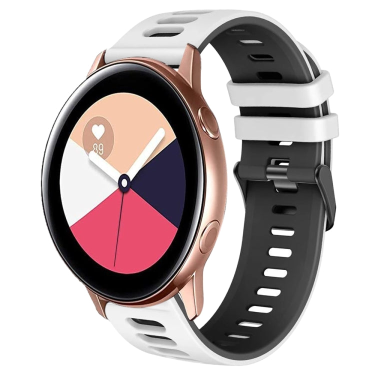 20mm Two-Color Silicone Watch Band, For Samsung Galaxy Watch Active 2