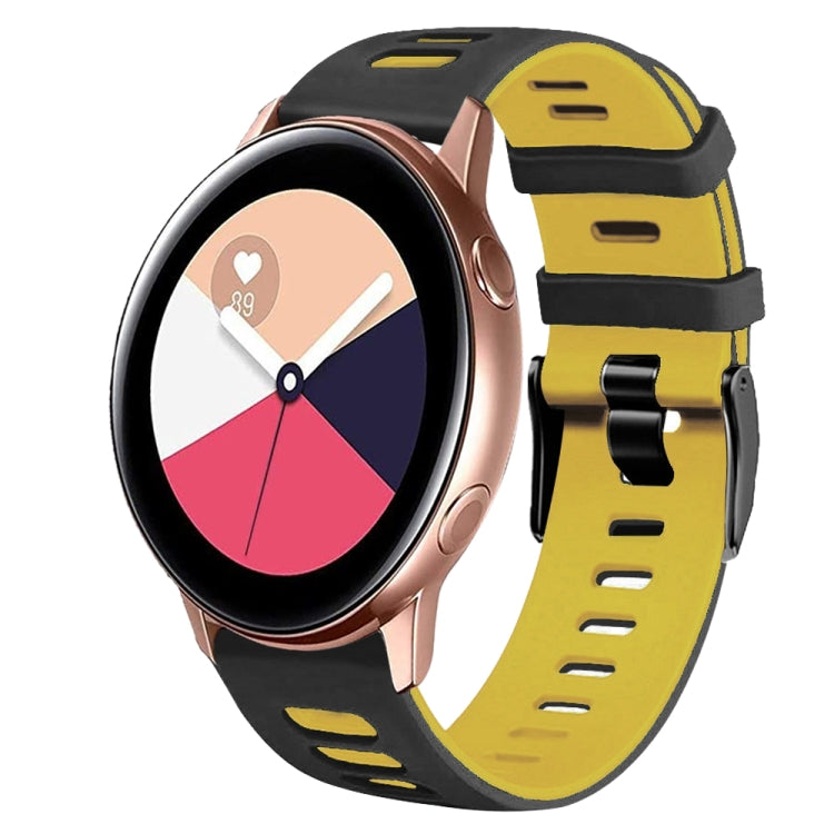 20mm Two-Color Silicone Watch Band, For Samsung Galaxy Watch Active 2