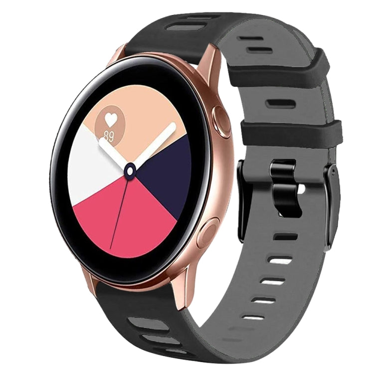 20mm Two-Color Silicone Watch Band, For Samsung Galaxy Watch Active 2