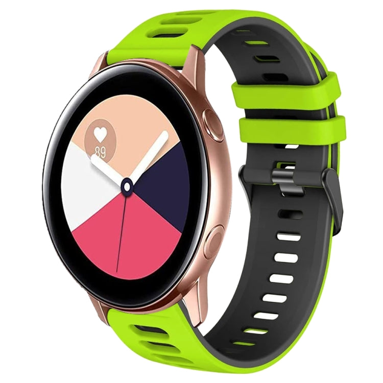 20mm Two-Color Silicone Watch Band, For Samsung Galaxy Watch Active 2