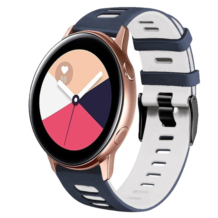 20mm Two-Color Silicone Watch Band, For Samsung Galaxy Watch Active 2