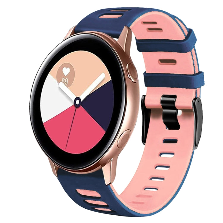 20mm Two-Color Silicone Watch Band, For Samsung Galaxy Watch Active 2