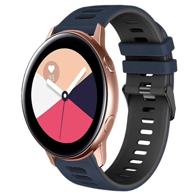 20mm Two-Color Silicone Watch Band, For Samsung Galaxy Watch Active 2