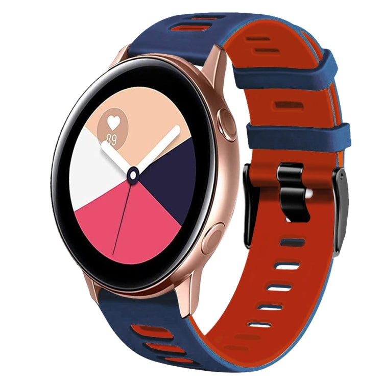 20mm Two-Color Silicone Watch Band, For Samsung Galaxy Watch Active 2