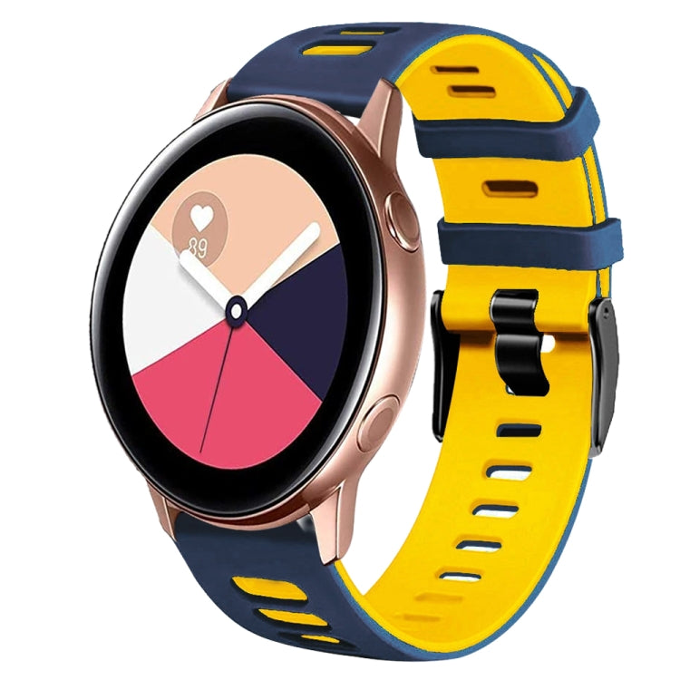 20mm Two-Color Silicone Watch Band, For Samsung Galaxy Watch Active 2