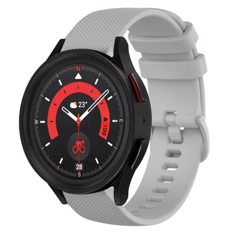 20mm Plaid Solid Color Silicone Watch Band, For Samsung Galaxy Watch5  40mm, For Samsung Galaxy Watch5  44mm