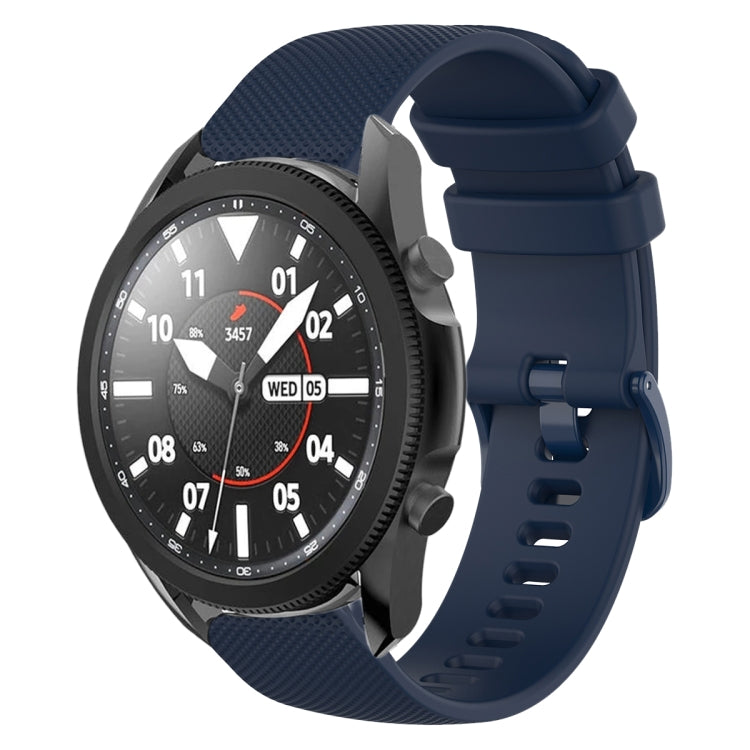 20mm Plaid Solid Color Silicone Watch Band, For Samsung Galaxy Watch5 Pro 45mm, For Samsung Galaxy Watch4 40mm