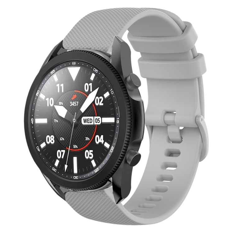 20mm Plaid Solid Color Silicone Watch Band, For Samsung Galaxy Watch5 Pro 45mm, For Samsung Galaxy Watch4 40mm
