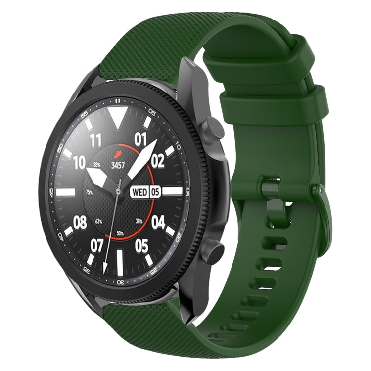 20mm Plaid Solid Color Silicone Watch Band, For Samsung Galaxy Watch5 Pro 45mm, For Samsung Galaxy Watch4 40mm