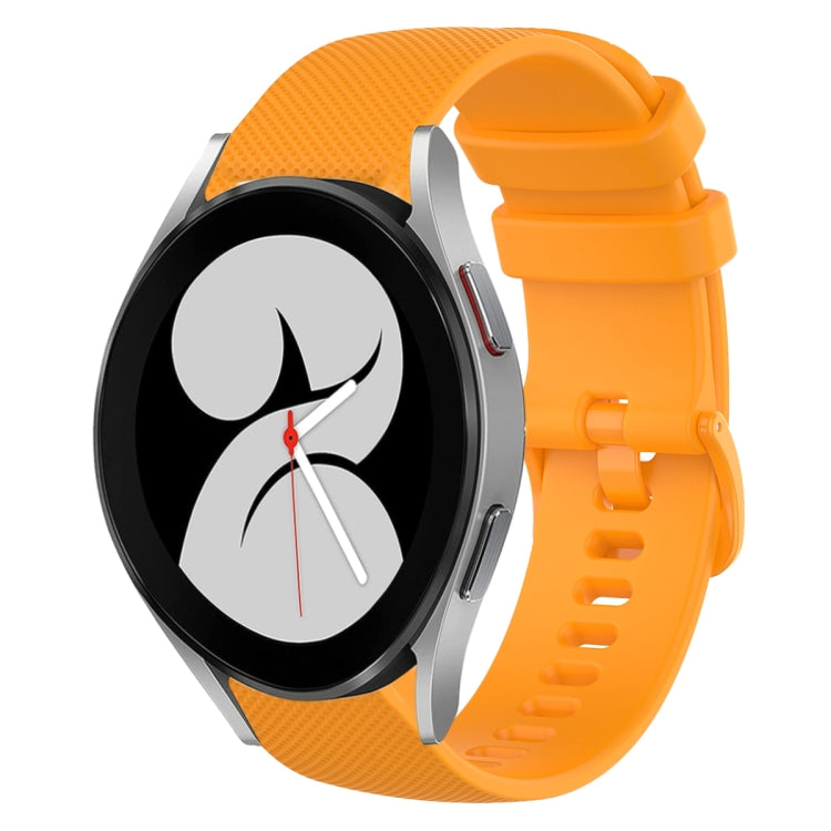 20mm Plaid Solid Color Silicone Watch Band, For Samsung Galaxy Watch5 Pro 45mm, For Samsung Galaxy Watch4 40mm