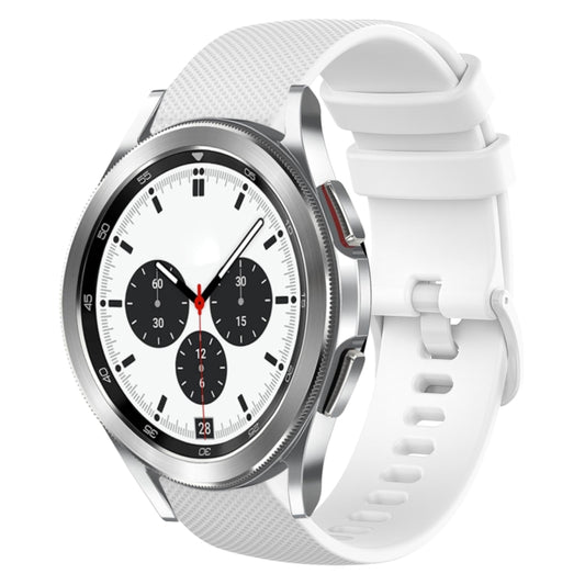 20mm Plaid Solid Color Silicone Watch Band, For Samsung Galaxy Watch4 Classic 42mm, For Samsung Galaxy Watch Active 2