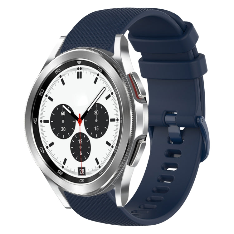 20mm Plaid Solid Color Silicone Watch Band, For Samsung Galaxy Watch4 Classic 42mm, For Samsung Galaxy Watch Active 2