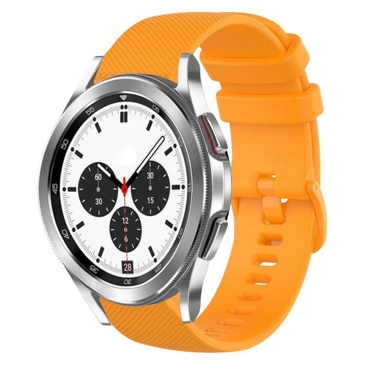 20mm Plaid Solid Color Silicone Watch Band, For Samsung Galaxy Watch4 Classic 42mm, For Samsung Galaxy Watch Active 2
