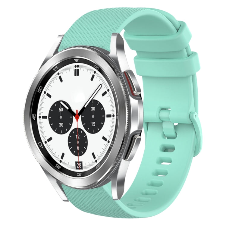 20mm Plaid Solid Color Silicone Watch Band, For Samsung Galaxy Watch4 Classic 42mm, For Samsung Galaxy Watch Active 2