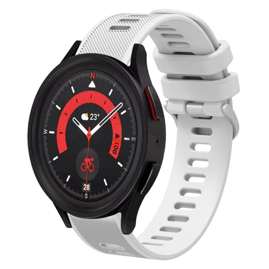 20mm Twill Solid Color Silicone Watch Band, For Samsung Galaxy Watch5 40mm, For Samsung Galaxy Watch5 44mm